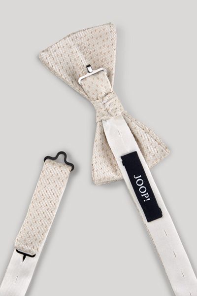 JOOP! Ecru und Beige Gepunktete vorgebundene Fliege verstellbarer Riemen