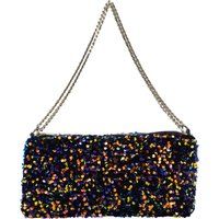 Pailletten-Abendtasche mit Kettenriemen