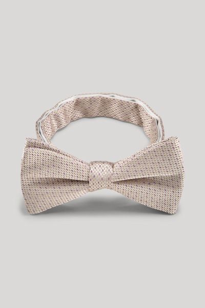 Joop! Fliege in Ecru und Rosé gemustertem, vorgebundenem Design