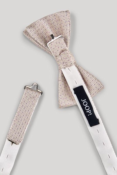 Joop! Fliege in Ecru und Rosé gemustertem, vorgebundenem Design