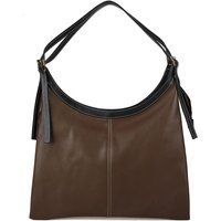 Minimalistische Bi-Color Hobo-Tasche aus Leder