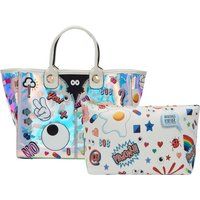 Verspielter Pop-Art-Grafik Shopper