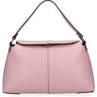 Minimalistische Schultertasche aus genarbtem Leder