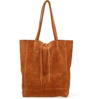 Wildleder-Shopper mit Kordelzug-Detail