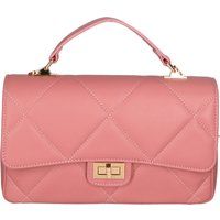 Gesteppte Leder-Henkeltasche