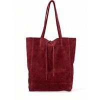 Minimalistische Shopper-Tasche aus Wildleder