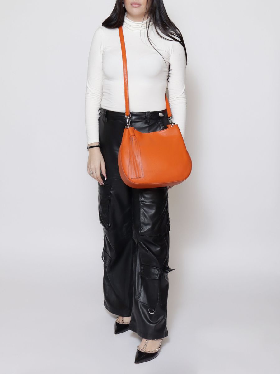 Italienische Hobo-Tasche mit Quaste