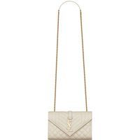 Elegante gesteppte Leder-Umschlagtasche