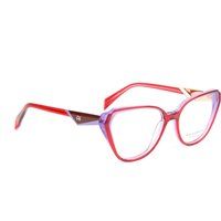 Zweifarbige Cat-Eye Brillenfassung aus Azetat