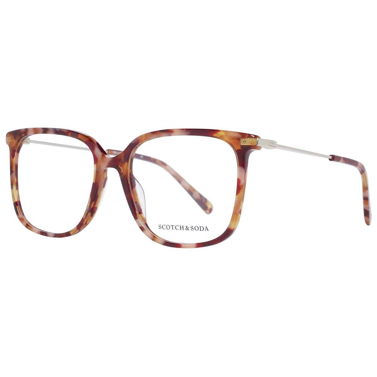 Quadratische Brille mit Schildpatt-Muster