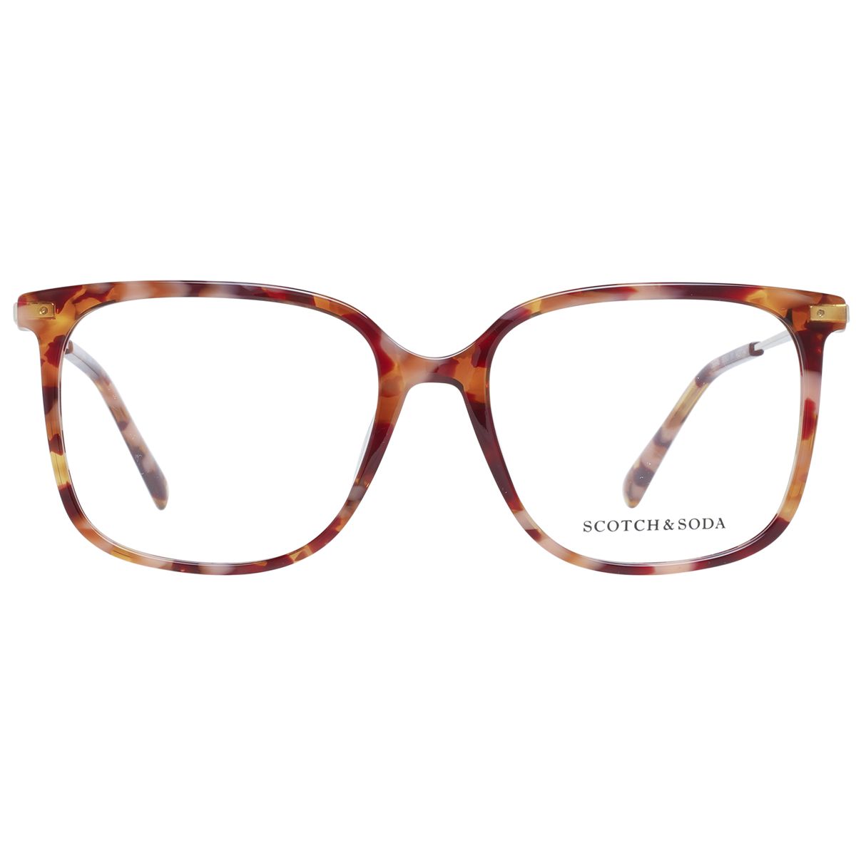 Quadratische Brille mit Schildpatt-Muster