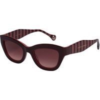 Cat-Eye-Sonnenbrille mit gestreiften Bügeln