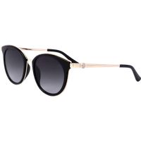 Übergroße Cat-Eye Sonnenbrille mit Metalldetails