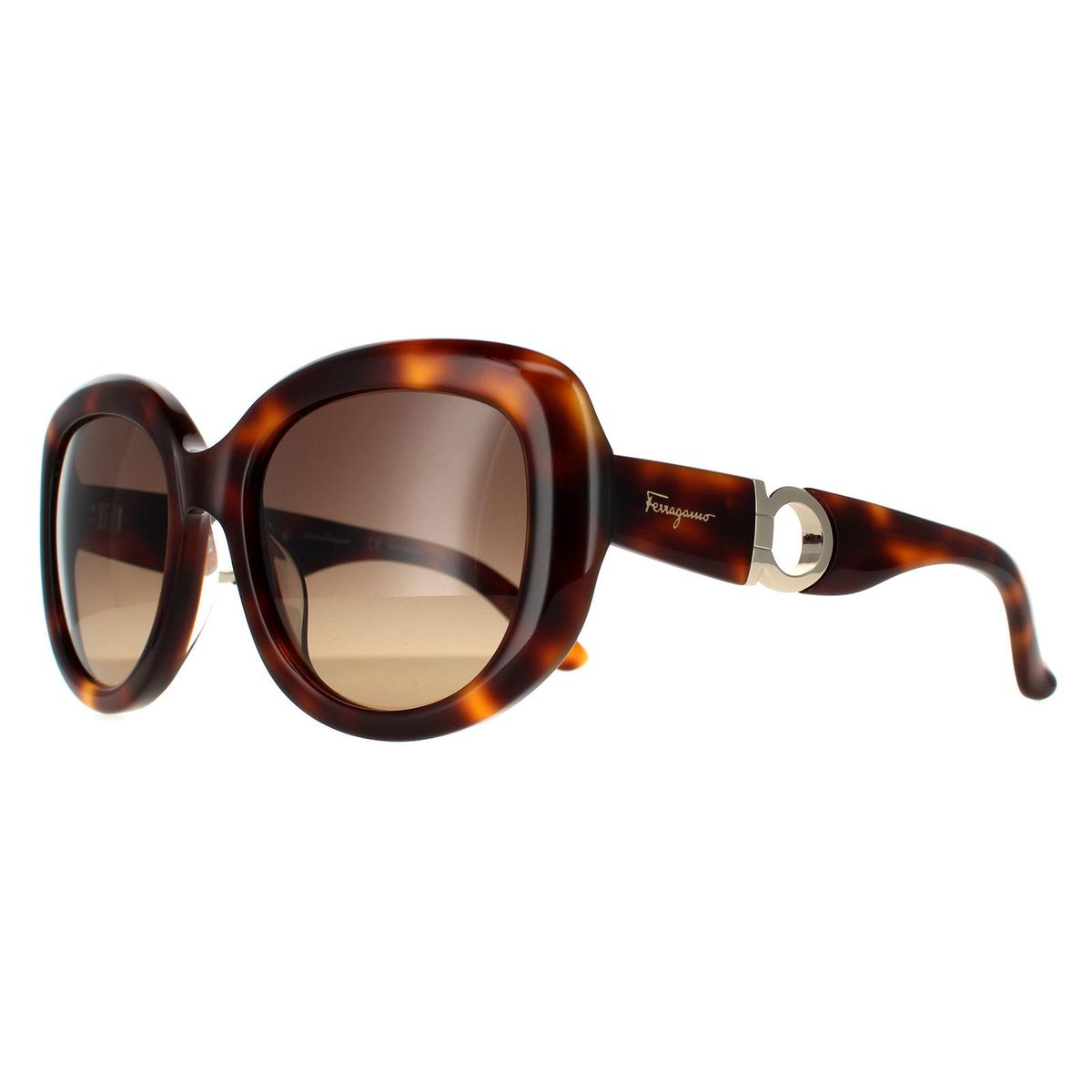 Elegante ovale Sonnenbrille in Schildpatt