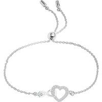 Infinity Herzarmband mit Zirkonia