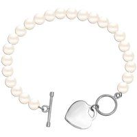 Elegantes Perlenarmband mit Herzanhänger