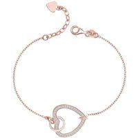 Funkelndes Armband mit Herzanhänger