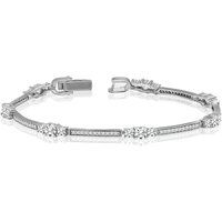 Zirkonia-Tennisarmband aus Sterling-Silber