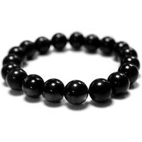 Eleganter Onyx-Perlenarmband