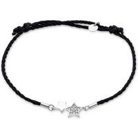 Kordelarmband mit Doppelstern-Anhängern