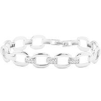 Gliederarmband mit funkelnden Zirkonia-Steinen