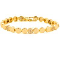 Elegantes vergoldetes Zirkonia-Plättchen-Armband