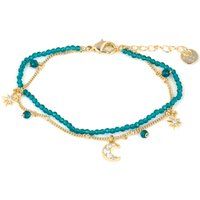 Zweireihiges Armband mit Himmelskörper-Anhängern
