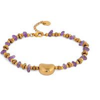 Armband mit Amethyst und Goldperlen