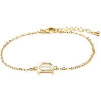 Goldenes Armband mit Initial-Anhänger 'D'