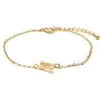 Gliederkettenarmband mit Buchstabe N