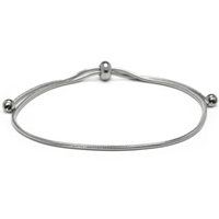 Minimalistisches verstellbares rhodiniertes Armband