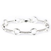Geometrisches Gliederarmband mit Zirkonia