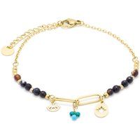 Vergoldetes Boho-Armband mit Anhängern