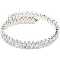 Schimmerndes Wickelarmband mit Marquise-Zirkonia