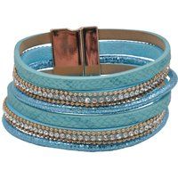 Mehrreihiges Velours-Wickelarmband