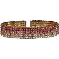 Strass-Armreif mit Pinkem Farbverlauf