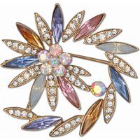 Kristall-Brosche im Feuerwerk-Design