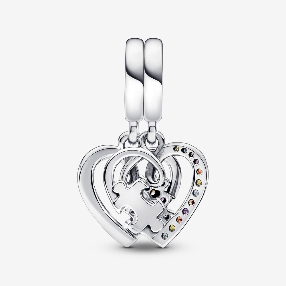 Ineinandergreifendes Puzzle-Herz Anhänger-Charm