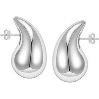 Polierte Chunky Tropfenohrringe aus Sterlingsilber