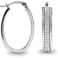 Elegante ovale Zirkonia-Creolen