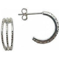 Elegante dreifache Creolen aus Silber