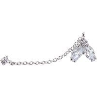 Marquise-Blumen-Ohrhänger mit Kette