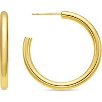 Polierte minimalistische goldene Creolen