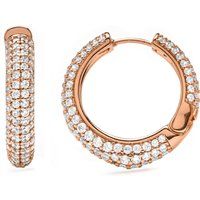 Brillante Pave-besetzte Huggie-Ohrringe