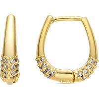 Elegante Zirkonia Huggie Hoop Ohrringe