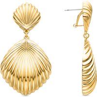 Gestufte Goldene Muschel-Ohrhänger