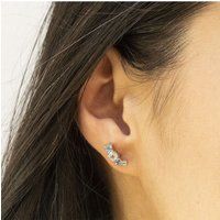 Elegante Blautopas Silber Ohrstecker