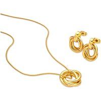 Schmuckset mit ineinandergreifenden Ringen