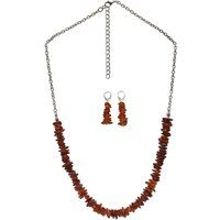 Schmuckset aus Bernsteinsplittern mit Ohrringen