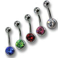 Kristallbesetztes Bauchnabelpiercing-Set